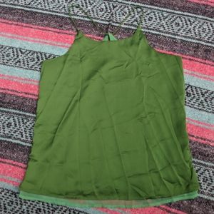 Scotch & Soda silky green strappy top